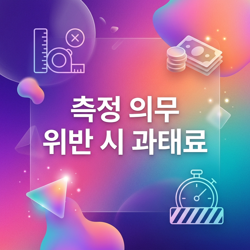 측정 의무 위반 시 과태료 — 안 하면 어떻게 되나