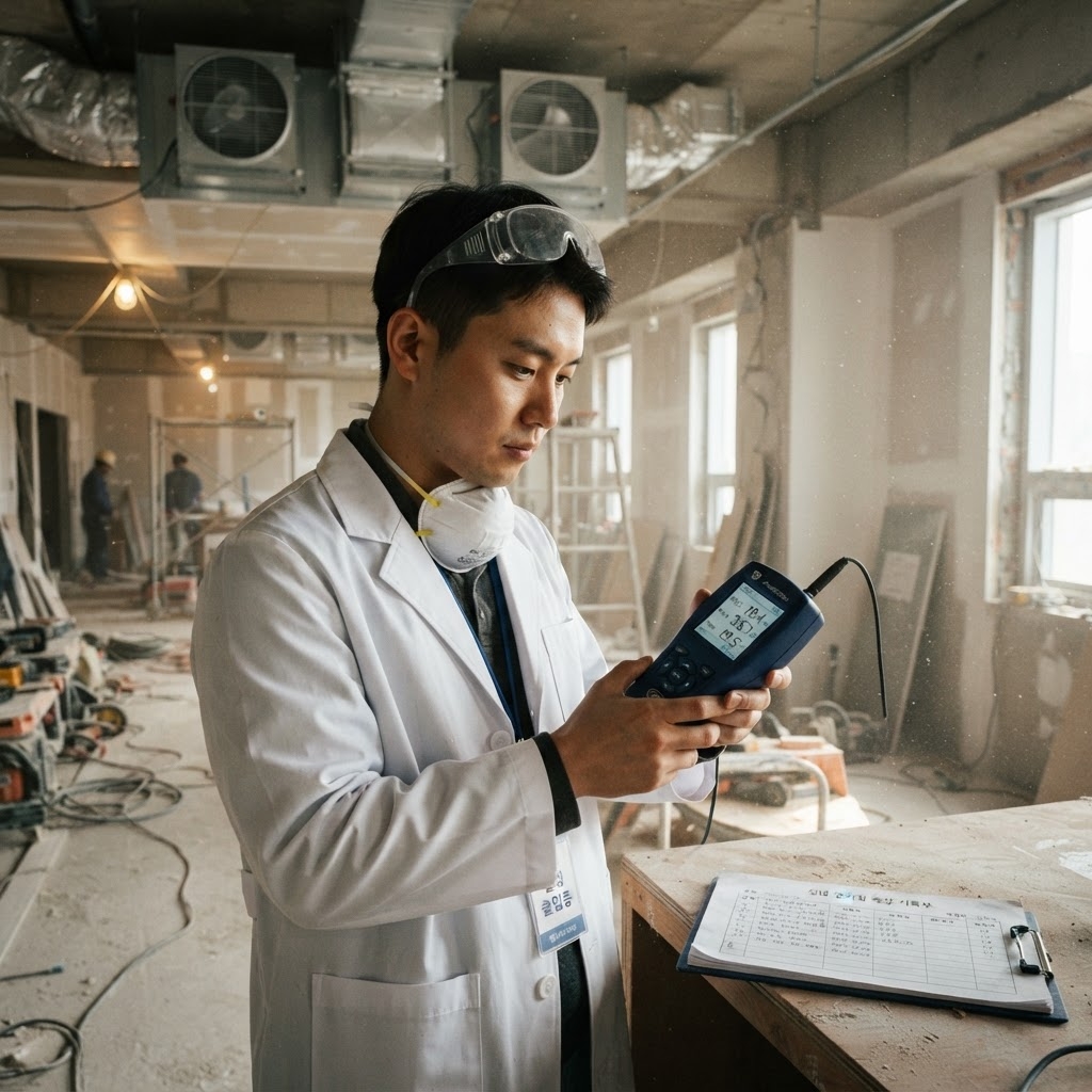 공사 중 먼지 침투 관련 이미지