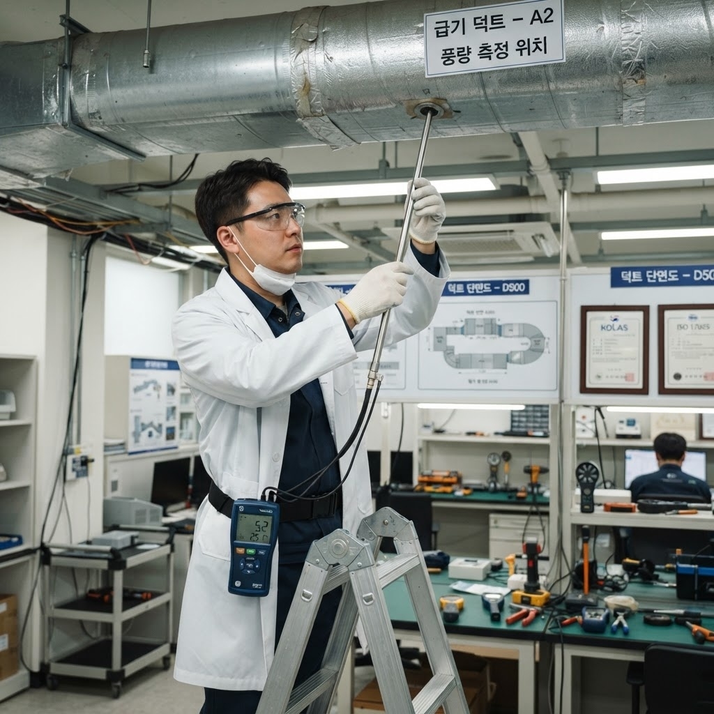 환기설비 풍량 측정 관련 이미지