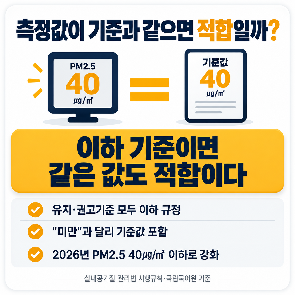 실내공기질 측정값 판정 기준 관련 이미지