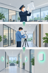 정기측정 간이측정 차이 개념 그림
